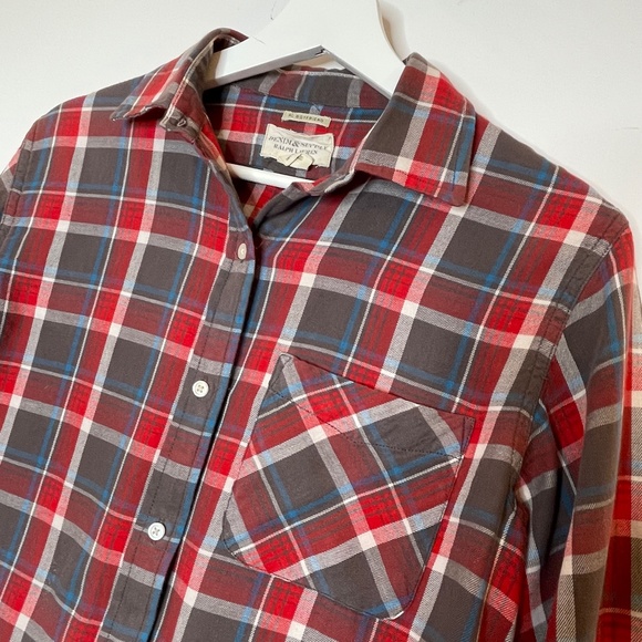 Denim and Supply Ralph Lauren - red/grey/blue button down flannel shirt, size M - Picture 2 of 13